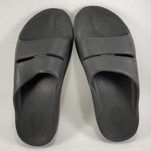 Oofos Ooahh Comfort Slide Mens Size 9, Womens Size 11 Black Recovery Sandals - Picture 6 of 9